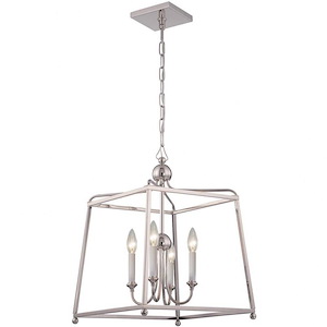 Sylvan - Four Light Chandelier - No Shades in Classic Style - 16 Inches Wide by 21 Inches High - 620417