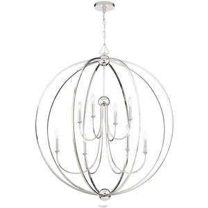 Sylvan - Eight Light 2-Tier Chandelier Without Shade In Classic Style - 40 Inches Wide By 46 Inches High