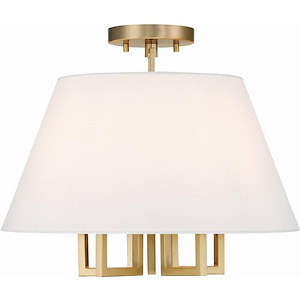 Westwood - 5 Light Semi-Flush Mount-13.25 Inches Tall and 16 Inches Wide