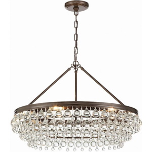 Calypso - Six Light Chandelier in Traditional and Contemporary Style - 30 Inches Wide by 20 Inches High