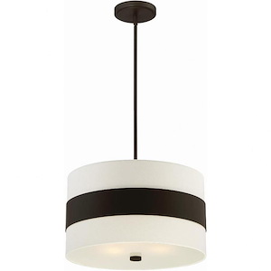 Grayson - Three Light Pendant in Classic Style - 18 Inches Wide by 10 Inches High