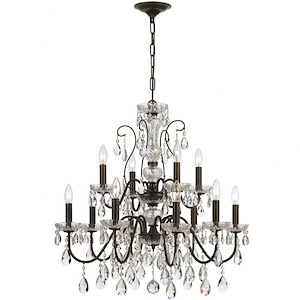 Butler - 12 Light Chandelier in Minimalist Style - 29 Inches Wide by 29 Inches High