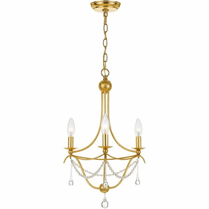 Metro - Three Light Chandelier in Minimalist Style - 15.5 Inches Wide by 21.25 Inches High