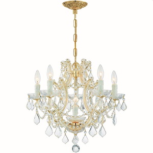Maria Theresa - Six Light Mini Chandelier in Classic Style - 20 Inches Wide by 17 Inches High