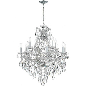 Maria Theresa - Twelve Light Chandelier in Traditional and Contemporary Style - 28 Inches Wide by 32 Inches High