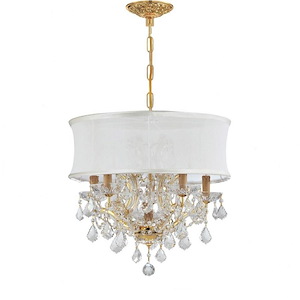 Brentwood - Six Light Mini Chandelier in Traditional and Contemporary Style - 20 Inches Wide by 19 Inches High