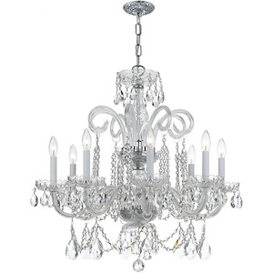 Crystal - Eight Light Chandelier in Classic Style - 27 Inches Wide by 27 Inches High - 406524