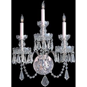 Crystal - 3 Light Wall Sconce In Classic Style - 15 Inches Wide By 18 Inches High - 1208891
