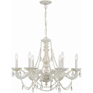 Paris Market - Six Light Chandelier in Traditional and Contemporary Style - 28 Inches Wide by 22 Inches High - 406513