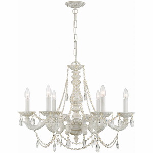 Paris Market - Six Light Chandelier in Traditional and Contemporary Style - 28 Inches Wide by 22 Inches High - 406513