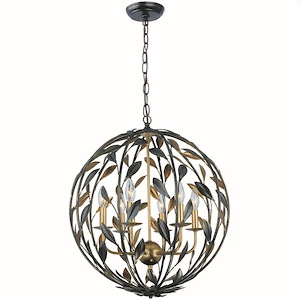 Broche - 6 Light Chandelier in Timeless Style - 21 Inches Wide by 24.5 Inches High - 406548