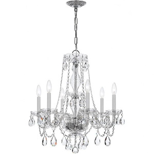 Crystal - Six Light Chandelier in Classic Style - 23 Inches Wide by 25 Inches High