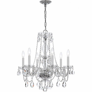 Crystal - Six Light Chandelier in Classic Style - 23 Inches Wide by 25 Inches High - 1083661