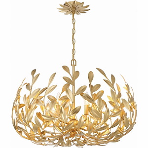 Broche - 6 Light Chandelier-19 Inches Tall and 27 Inches Wide - 1320039