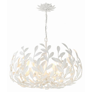 Broche - 6 Light Chandelier-19 Inches Tall and 27 Inches Wide
