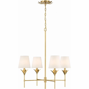 Broche - 4 Light Chandelier In Traditional Style-28 Inches Tall and 28 Inches Wide - 1295922