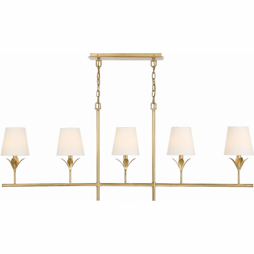 Broche - 5 Light Chandelier In Modern Style-21 Inches Tall and 53.5 Inches Wide