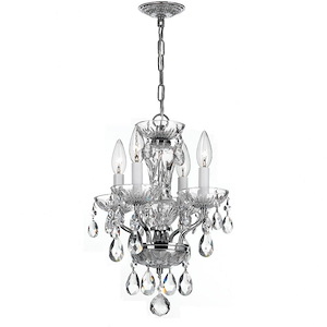 Traditional Crystal - 15 Inch 4 Light Chandelier - 1112905