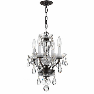 Traditional Crystal - 15 Inch 4 Light Chandelier - 1112905