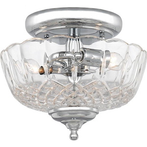 Richmond - 2 Light Semi-Flush Ceiling Light in Minimalist Style - 9 Inches Wide by 7 Inches High