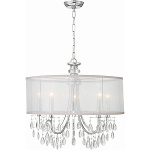 Hampton - Five Light Chandelier in Minimalist Style - 24 Inches Wide by 23 Inches High