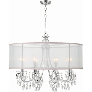 Hampton - Eight Light Chandelier in Minimalist Style - 32 Inches Wide by 26 Inches High