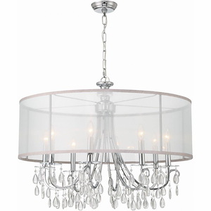 Hampton - Eight Light Chandelier in Minimalist Style - 32 Inches Wide by 26 Inches High - 406660