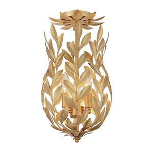 Broche - 3 Light Semi-Flush Mount-18 Inch Tall and 9.5 Inch Wide - 1366124