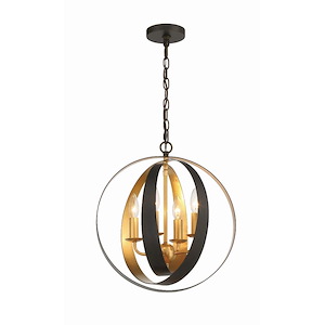 LUNA☽ Crystorama Lighting - 588-EB-GA - Luna - Eight Light Oval Chandelier