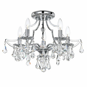 Cedar - Five Light Flush Mount in Minimalist Style - 18.5 Inches Wide by 16 Inches High