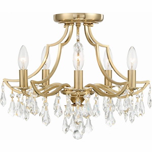 Cedar - 5 Light Semi-Flush Mount-16 Inches Tall and 18.5 Inches Wide
