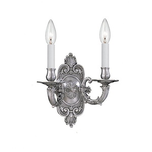 2 Light Wall Sconce-9.75 Inches Tall and 10 Inches Wide