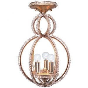 Garland - Three Light Semi-Flush Mount In Minimalist Style - 9.5 Inches Wide By 15.5 Inches High
