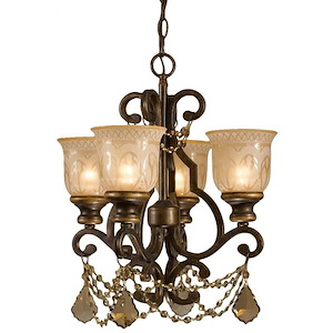 Norwalk - Four Light Mini Chandelier in Classic Style - 17 Inches Wide by 21 Inches High