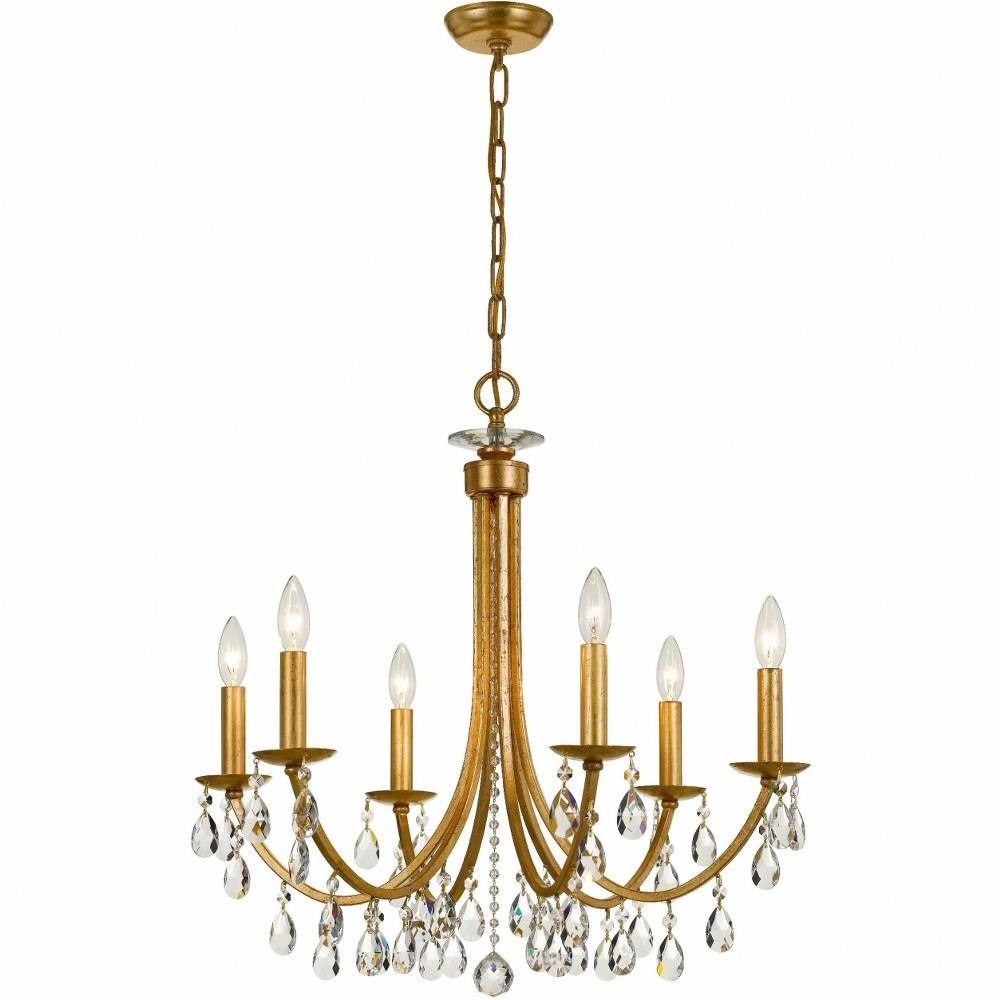 Crystorama Lighting - 8826-GA-CL-MWP - Bridgehampton - 6 Light Chandelier  in Classic Style - 26 Inches Wide by 26 Inches High, image size:1000x1000