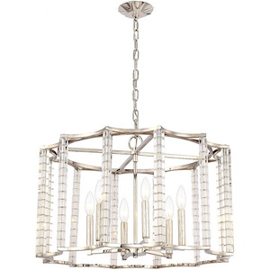 Carson - Six Light Chandelier In Traditional And Contemporary Style - 28 Inches Wide By 17 Inches High