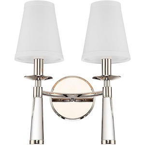 Baxter - Two Light Wall Sconce in Traditional and Contemporary Style - 12 Inches Wide by 15 Inches High - 478098