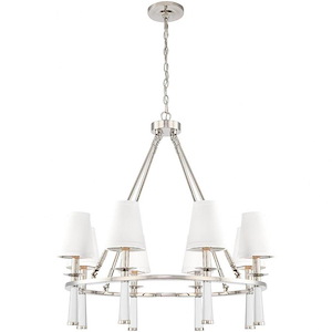 Baxter - Eight Light Chandelier in Timeless Style - 31.5 Inches Wide by 31 Inches High