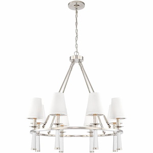 Baxter - Eight Light Chandelier in Timeless Style - 31.5 Inches Wide by 31 Inches High