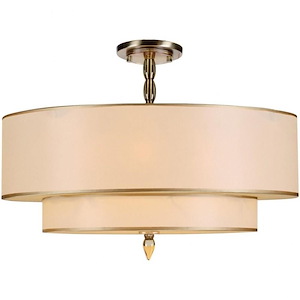 Luxo - Five Light Semi-Flush Mount in Traditional and Contemporary Style - 26 Inches Wide by 22 Inches High - 430184