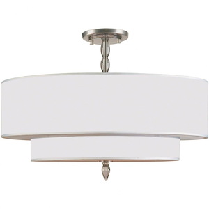 Luxo - Five Light Semi-Flush Mount in Traditional and Contemporary Style - 26 Inches Wide by 22 Inches High