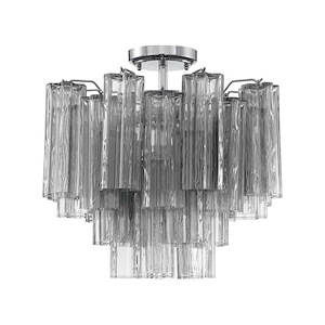Addis - 4 Light Flush Mount In Geometric Style-13.75 Inches Tall and 17.75 Inches Wide