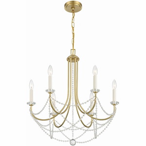 Delilah - 6 Light Chandelier In Traditional Style-27.5 Inches Tall and 24 Inches Wide