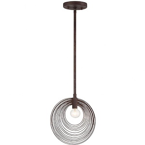 Doral - 1 Light Pendant in Classic Style - 10 Inches Wide by 11 Inches High