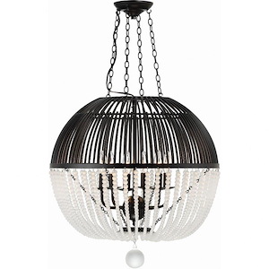 Duval - Six Light Chandelier in Traditional and Contemporary Style - 21 Inches Wide by 22.5 Inches High