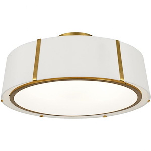 Fulton - Six Light Flush Mount in Classic Style - 24 Inches Wide by 10.25 Inches High - 843953