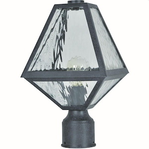 Glacier - One Light Outdoor Post Lantern in Minimalist Style - 8 Inches Wide by 15.5 Inches High