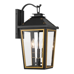 Hawkins - 3 Light Outdoor Wall Mount-19.5 Inch Tall and 9.5 Inch Wide