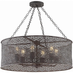 Jasmine - 6 Light Chandelier In Minimalist Style - 25 Inches Wide By 9 Inches High - 1208902