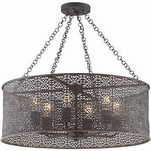 Jasmine - 6 Light Chandelier In Minimalist Style - 25 Inches Wide By 9 Inches High